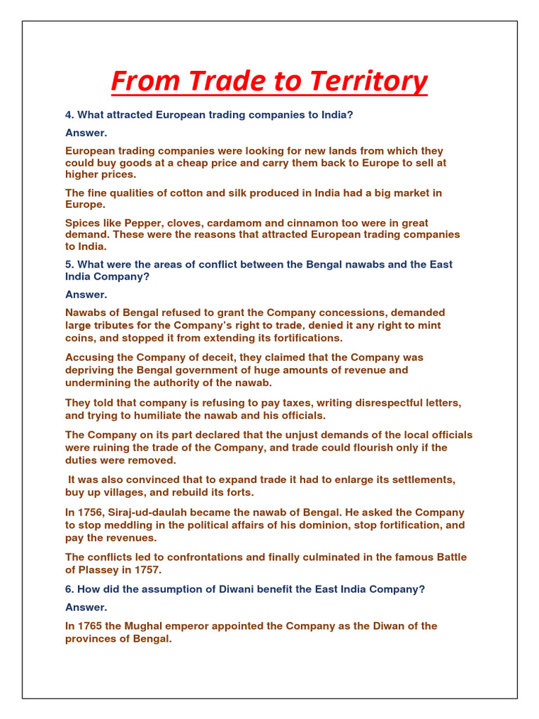European Trade and Conflict in India | PDF | British Raj