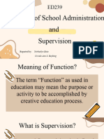 Ed239 Functions of School Admin and Supervision