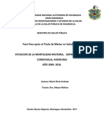 Tesis para Optar Al Título de Máster en Salud Publica