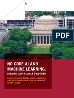 No Code Artificial Intelligence Machine Learning Program