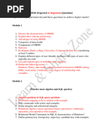 DBMS Expected & Important Questions