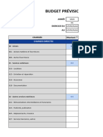 Subventions - Modele Budget Projet