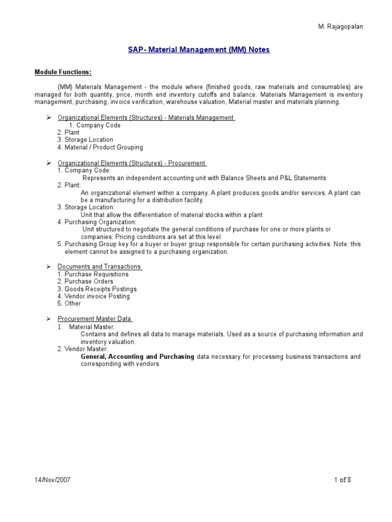 SAP General Notes 14nov2007 | PDF | Consolidation (Business) | Debits ...