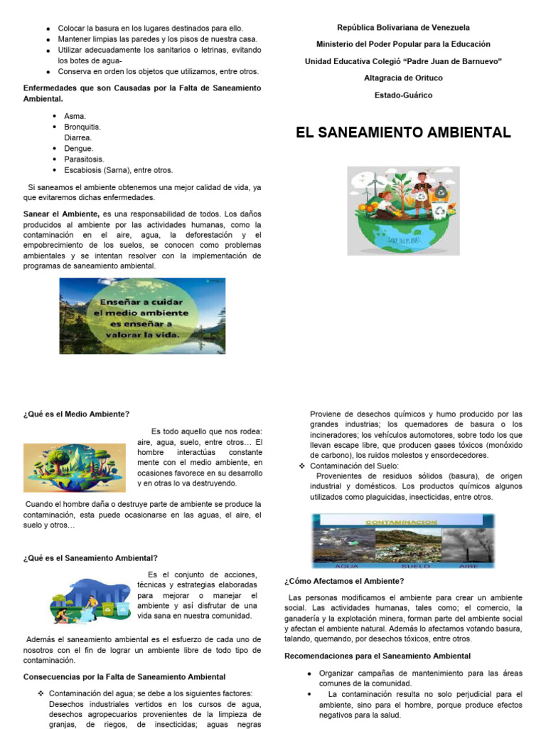 Qué Es El Medio Ambiente | PDF | Residuos | Saneamiento