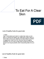 5 Foods To Eat For A Clear Skin