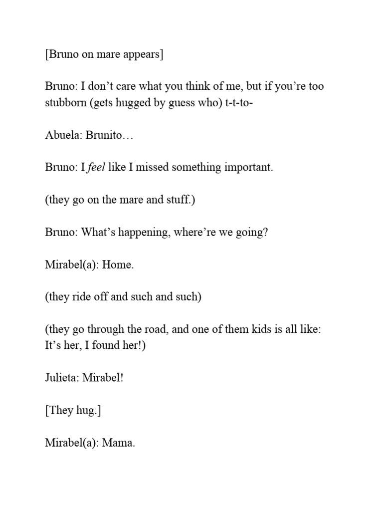 Emotional Reunion Scene Script | PDF