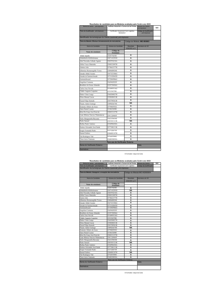 PAUTA e MINI PAUTA DE LN3 - 2023 - Semestre 1-1 | PDF