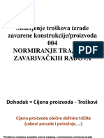 005-Montaza Proizvoda - Normiranje Trajanja Zavarivanja