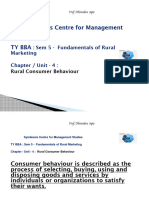 SYMBIOSIS Unit 4 - Rural Consumer Behaviour