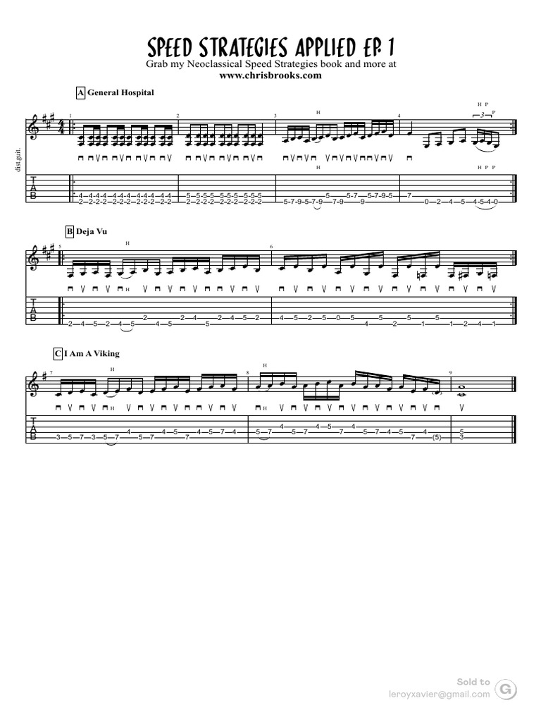 Speed Strategies Applied #1 Riffs | PDF