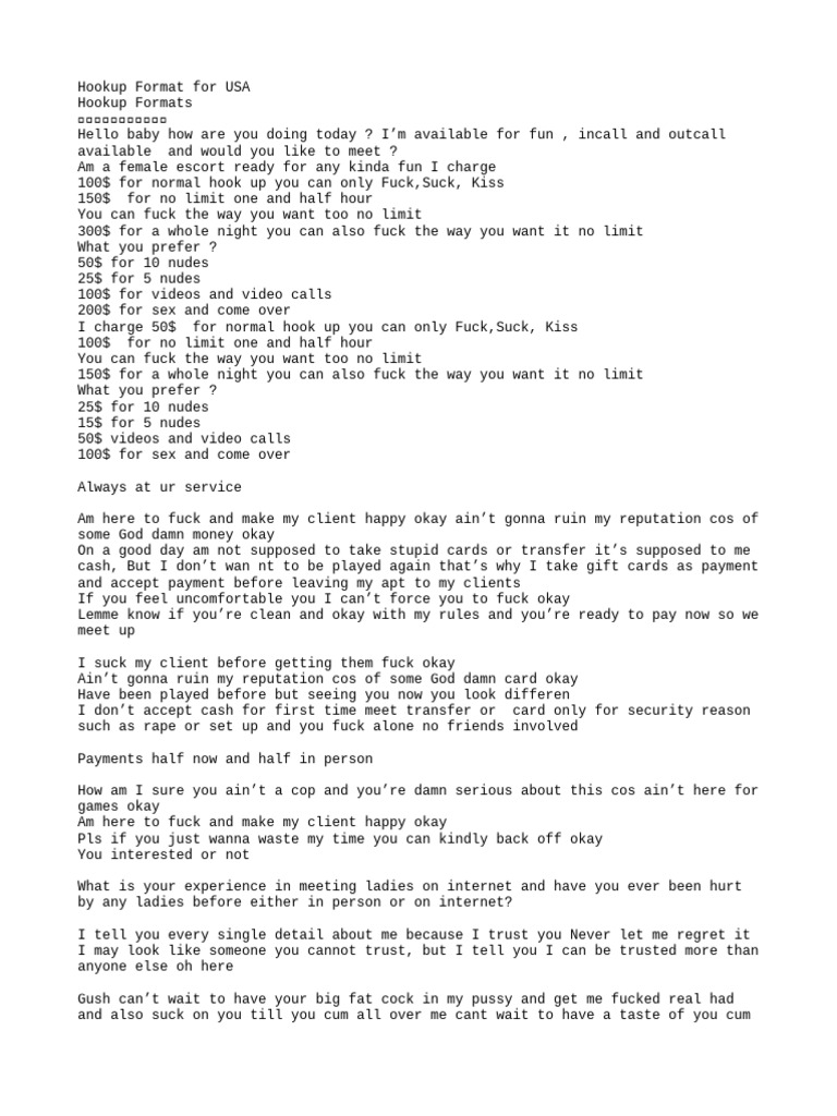 Hookup Format PDF