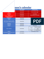 Exam Calendar