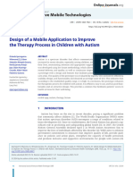 Interactive Mobile Technologies: Design of A Mobile Application To Improve The Therapy Process in Children With Autism