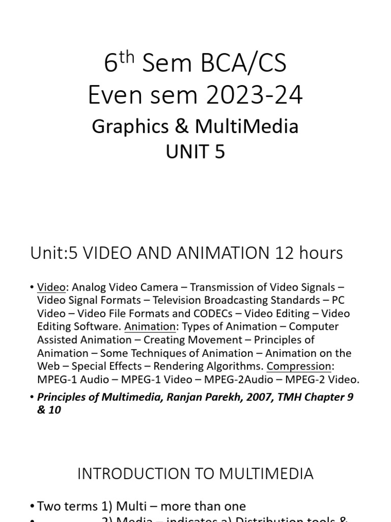 Video&Animation | PDF | Data Compression | Video