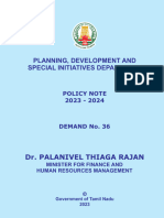 Tamil Nadu state planning and developement