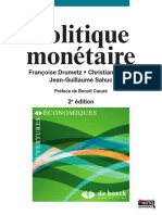 Politique Monétaire: Françoise Drumetz - Christian Pfister Jean-Guillaume Sahuc 2 Édition