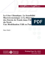 La Crise Climatique, La Sensibilité Macroéconomique Et La Réponse Des Envois de Fonds Dans L'afrique Du Nord: Une Modélisation VAR en Panel