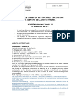 BOLETÍN VACANTES UDA - Número 22 de 15 de Febrero de 2017