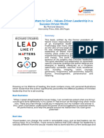 Lead Like It Matters To God - Book Summary