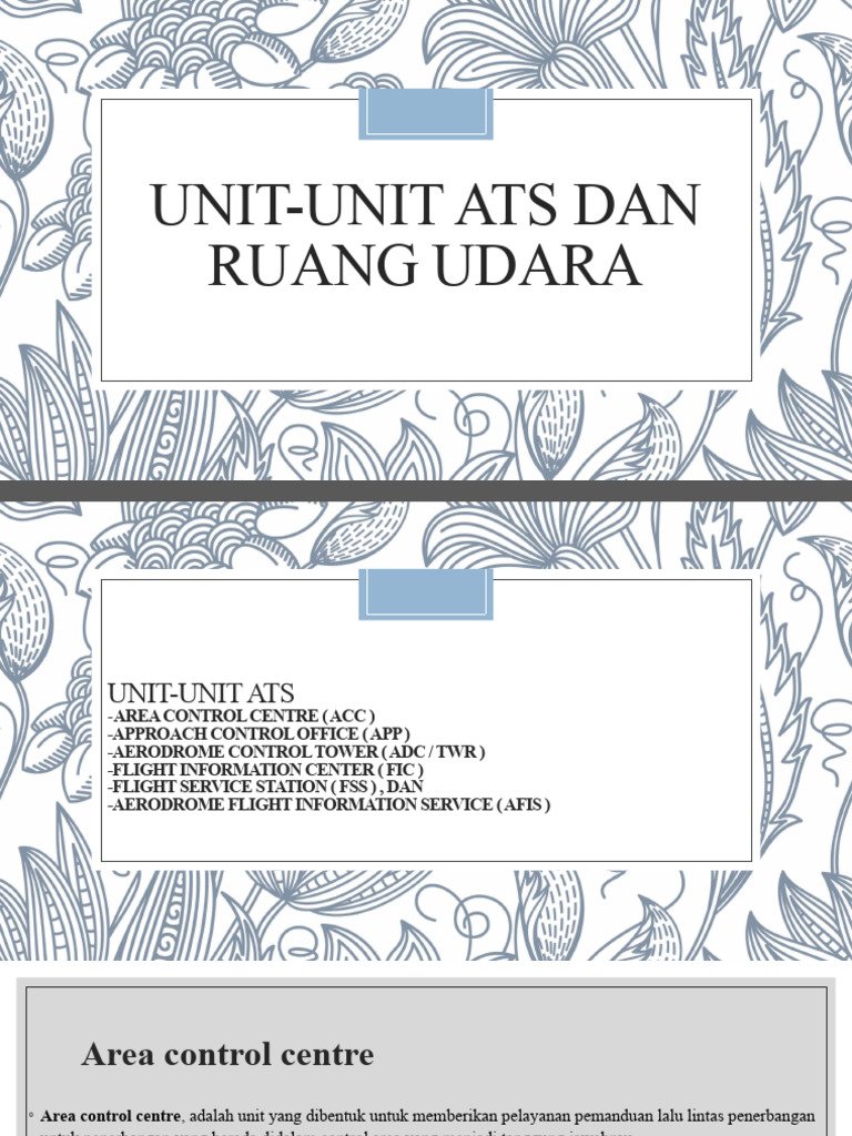 Unit ATS dan Fungsi Ruang Udara | PDF | Bisnis | Komputer