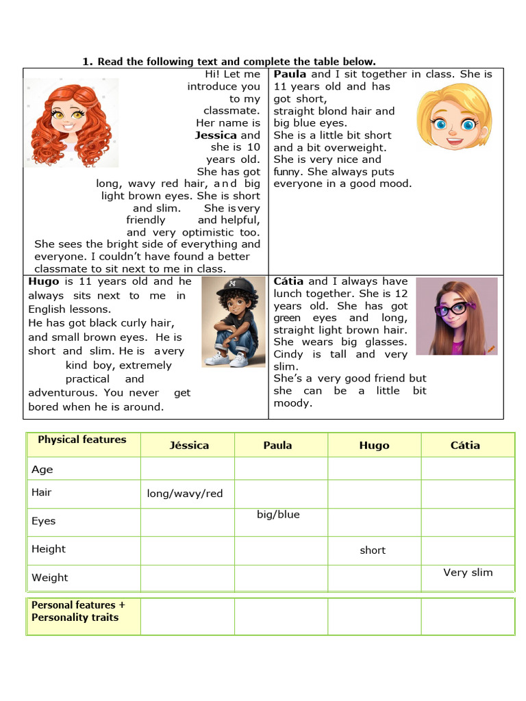 Worksheet Comparative and Descriptions | PDF | Career & Growth ...