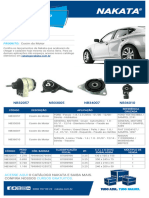 2038 - Lançamento Nakata - Coxim Do Motor - FIAT - Fiorino - Grand Siena - Palio - Uno - FORD - Focus - GM - Cruze - NISSAN - Livina - Tiida