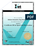 Cert III in Sport and Recreation 