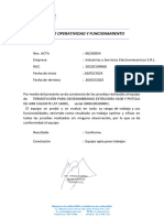 CERTIFICADO DE OPERATIVIDAD Industrias y Servicios Electromecanicos S.R.L.