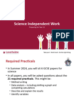 Science Independent Work: Preparing For Year 11