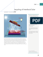 Storage and Recycling of Interfacial Solar Steam