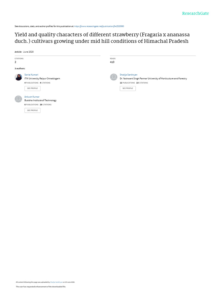 Strawberry Pdf Strawberry Horticulture