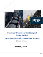 Strategy Paper On Coal Import Substitution Inter-Ministerial Committee Report