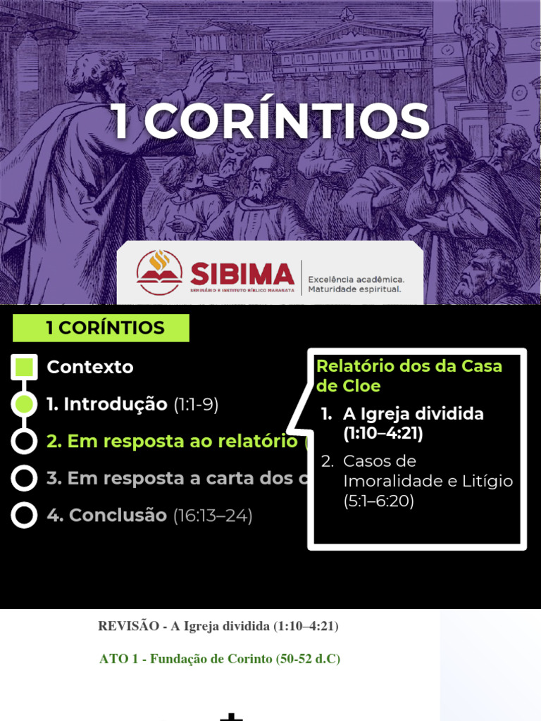 Imoralidade e Disciplina na Igreja | PDF | Primeira Epístola aos ...