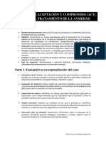 Terapia de Aceptación y Compromiso (Act) Para El Tratamiento de La Ansiedad