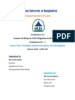 Causes of Delay in Civil Litigation in Bangladesh