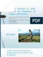 Política Nacional de Saúde Integral Das Populações Do Campo e Da Floresta