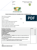 Fiche de Notation Soutenance Bts