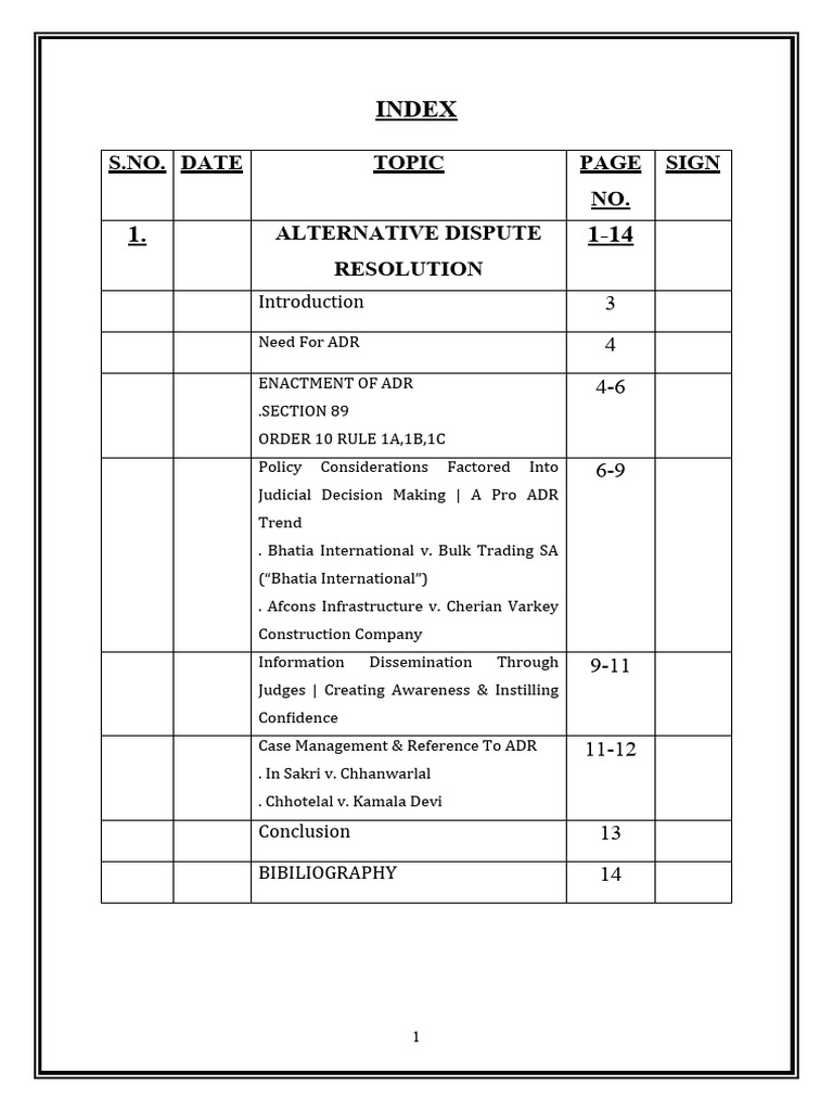 ADR Project | PDF | Alternative Dispute Resolution | Dispute Resolution