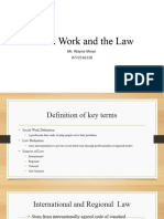 Introduction To Social Work and The Law