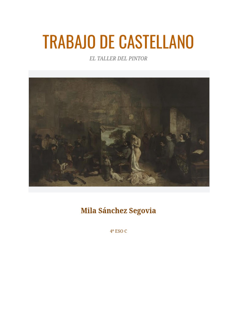 El Taller Del Pintor Pdf