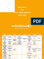 Mart 2024 Lise Menu