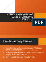 Lesson 2 - Authors and Works of National Artists in Literature