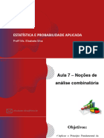 Aula 7 - Estatística e Probabilidade Aplicada - Noções de probabilidade - terça e quinta