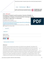 Ecological Footprint and Ecosystem Services Models: A Comparative Analysis of Environmental Carrying Capacity Calculation Approach in Indonesia