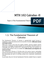 MTH 102 Calculus - II-Topic 2-The Fundamental Theorem of Calculus