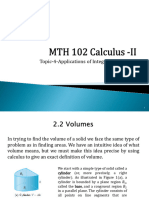 MTH 102 Calculus - II-Topic 4-Applications of Integration-Volumes