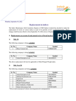 Nifty Replacement Indices