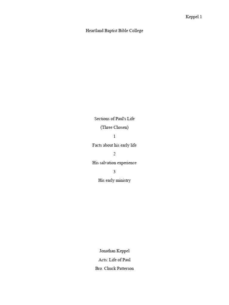 Paul's Early Life and Ministry Insights | PDF | Paul The Apostle | Jesus
