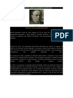 BIOGRAFÍA CORTA DE BENITO MUSSOLINI