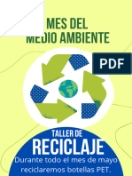 Afiche Ecológico Reciclaje Día Del Medio Ambiente Verde Amarillo